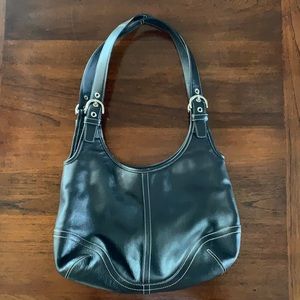 Coach black leather soho shoulder bag/purse.